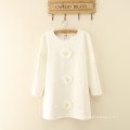 Longue Coton Daidy Bébé Respirant coton Fashion Lady Dress Pour Les Femmes Vêtements Une Pièce filles Femmes Robe Robes Florales blanc